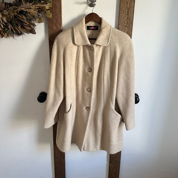 Vintage Alorna Women’s Wool with Nylon Lining Peacoat Size petite Large Made USA - Picture 2 of 14